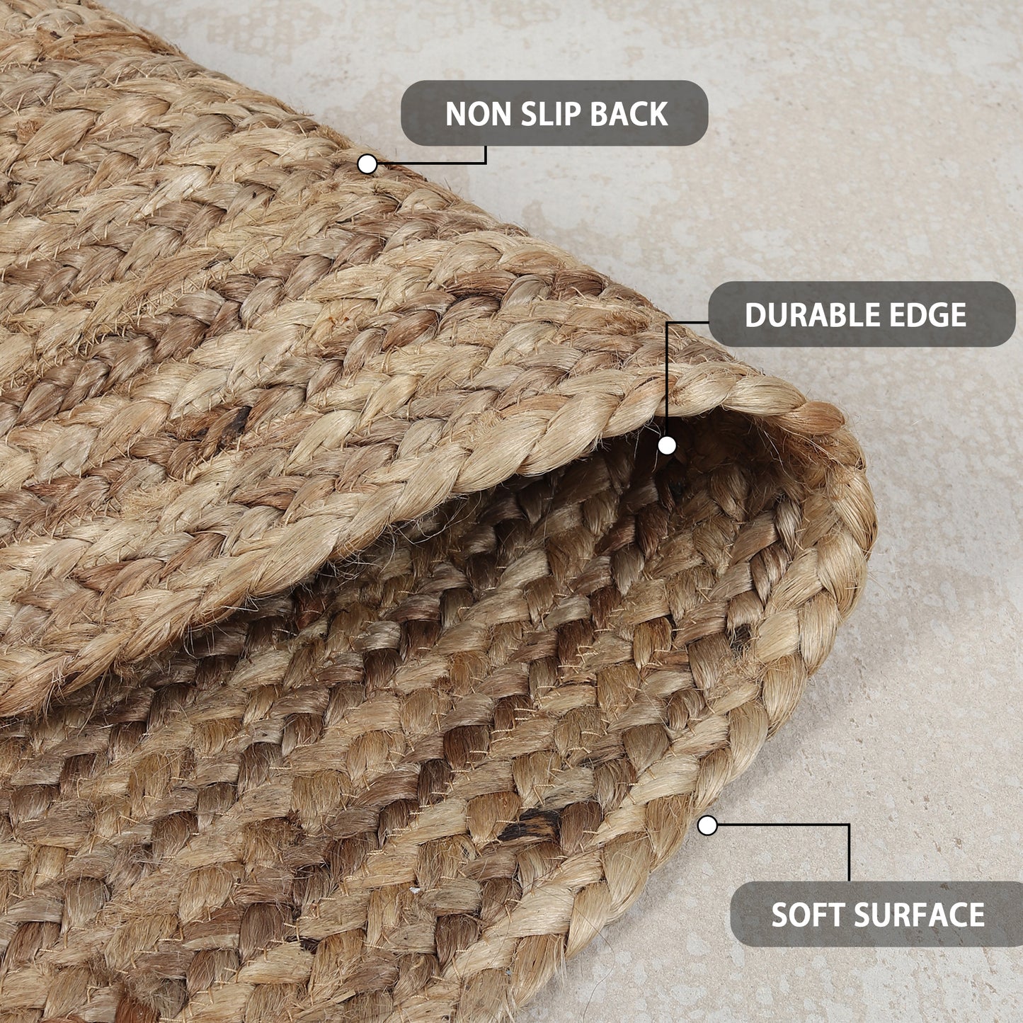 Organic Gyre Rug, 4’ - Twine Twirl