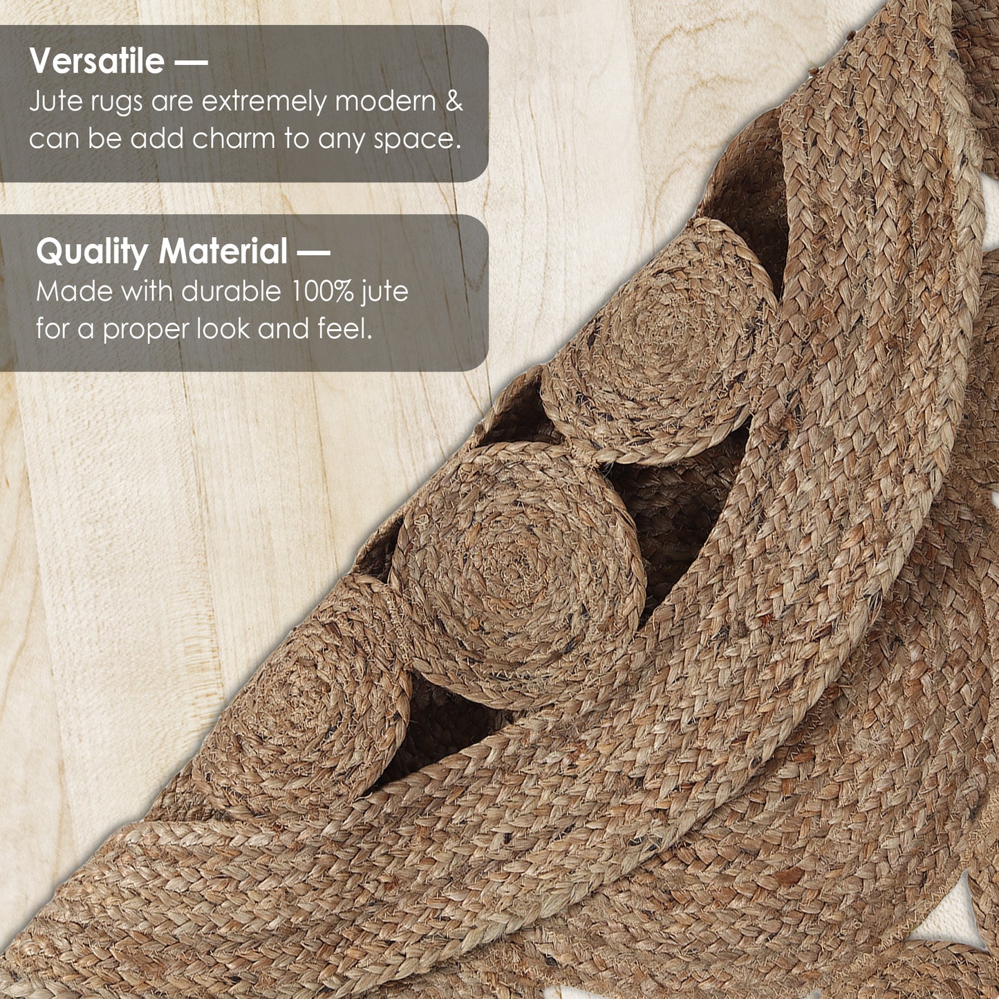 Nature's Mandala Rug, 3ft - Beige Blossom