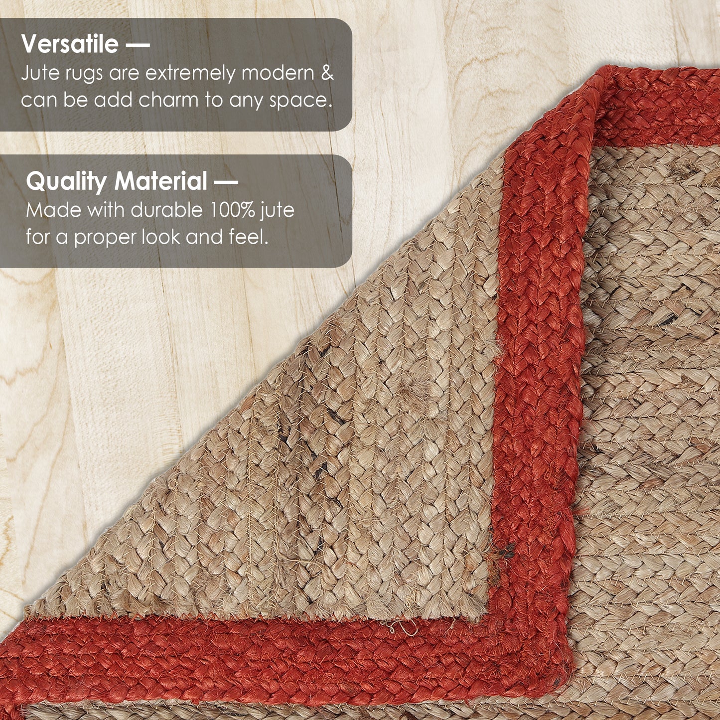 Ruby Rim Rug, 3ft x 2ft - Terra Tactility