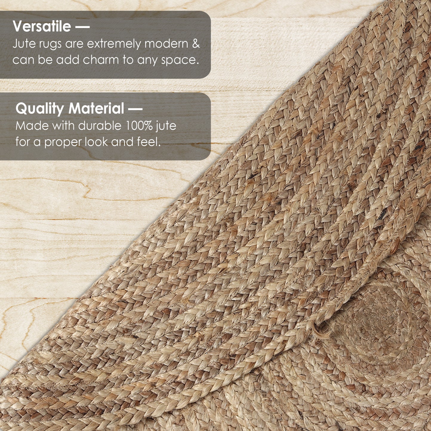 Organic Gyre Rug, 4’ - Twine Twirl