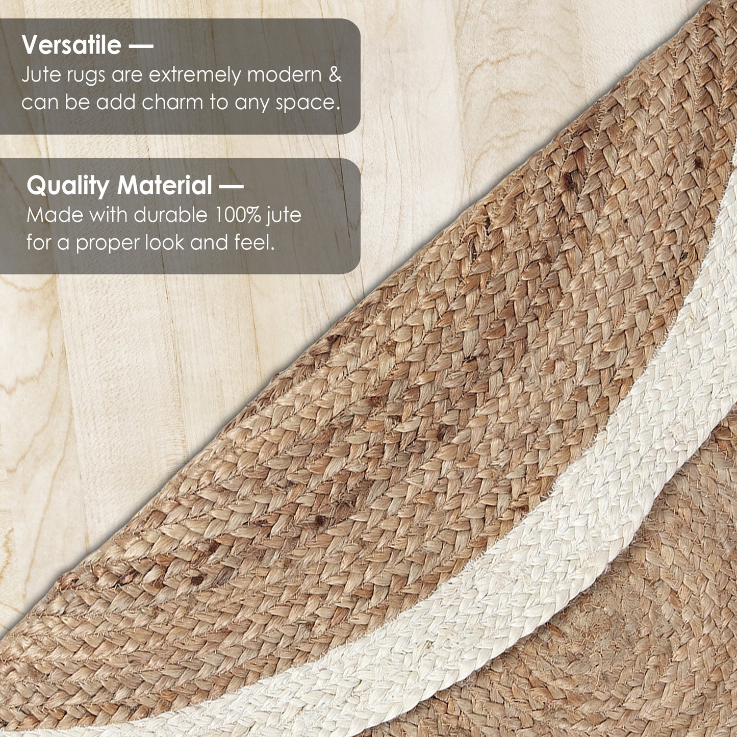 Ivory Halo Rug, 3ft - Natural Nuance