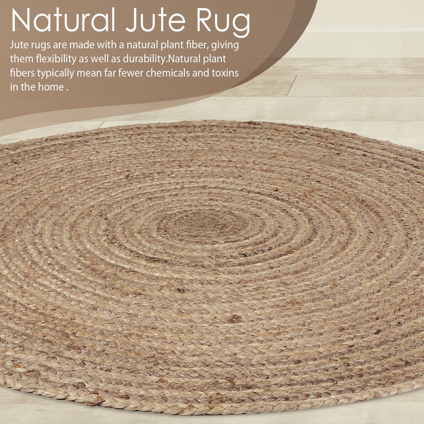 Organic Gyre Rug, 4’ - Twine Twirl