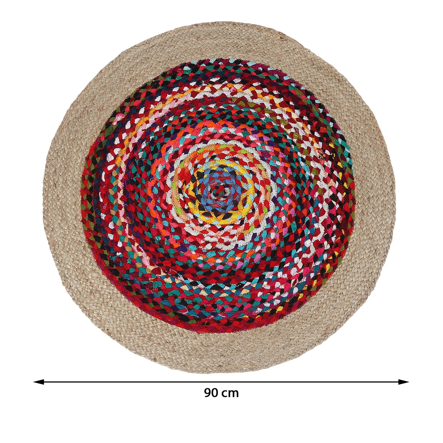 Rangoli Radiance Rug, 3ft - Natural Harmony