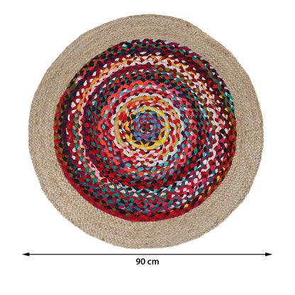 Rangoli Radiance Rug, 3ft - Natural Harmony