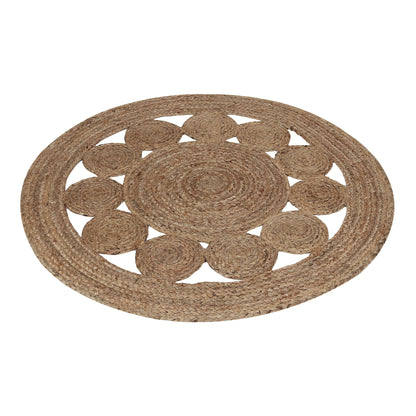 Nature's Mandala Rug, 3ft - Beige Blossom