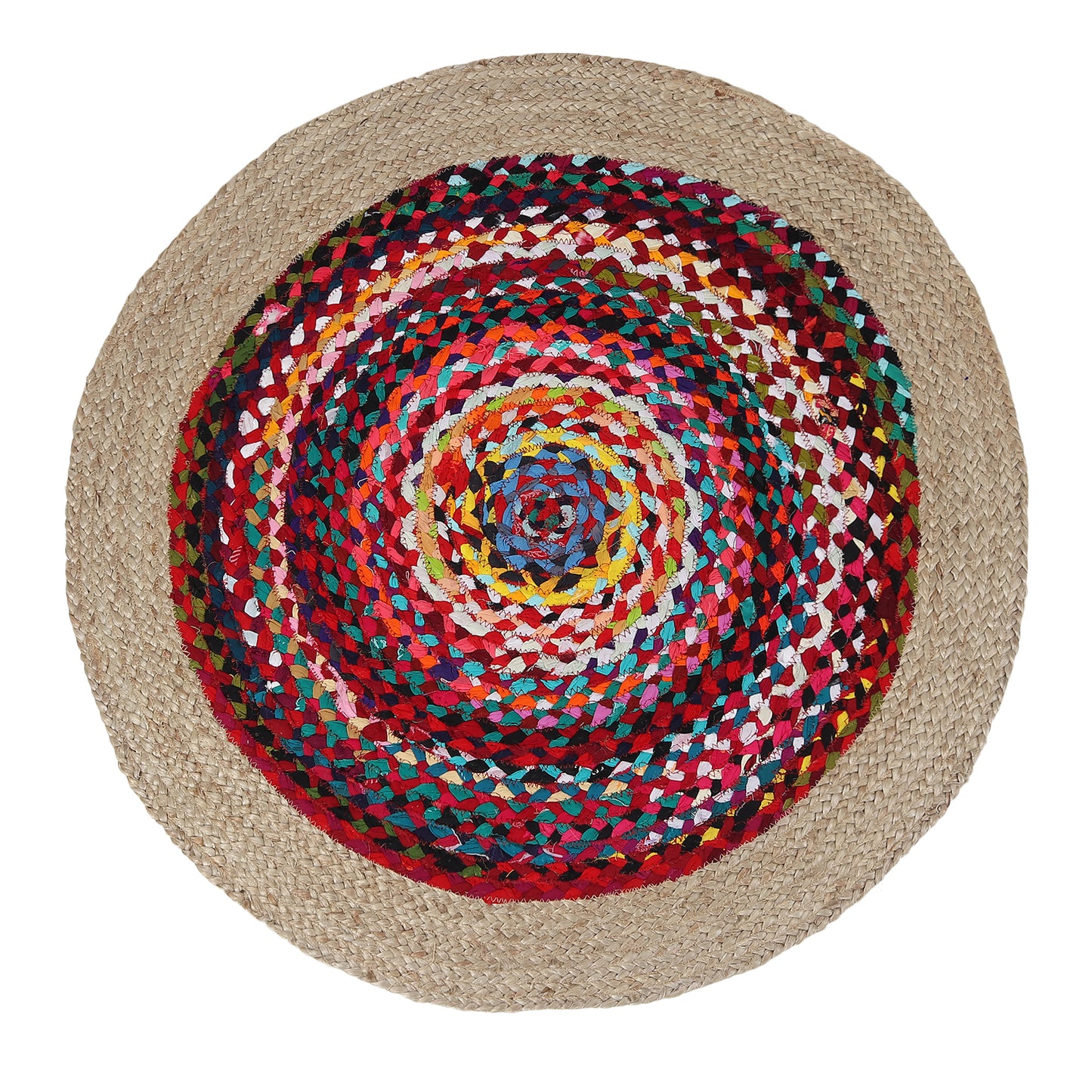 Rangoli Radiance Rug, 3ft - Natural Harmony