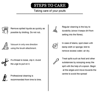 Sandstone Solace Pouf, 16"x16"