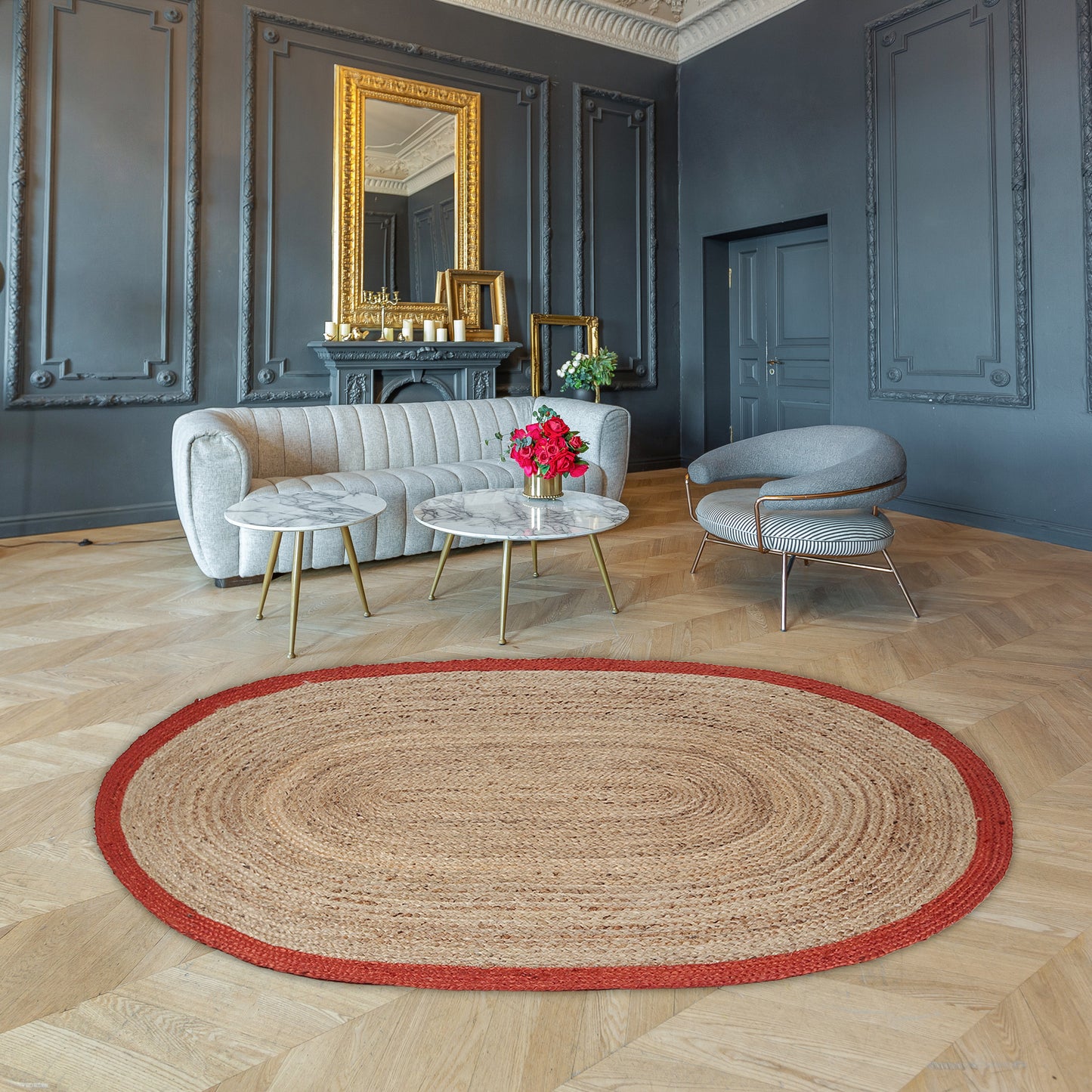 Terra Tinge Rug, 67”x49” - Sunset Swirl
