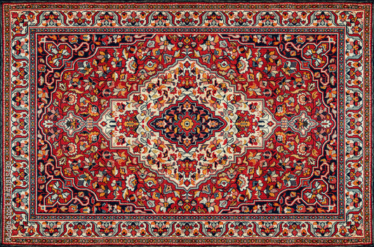 Crimson Cascade Rug, 10'x8' - Regal Redolence