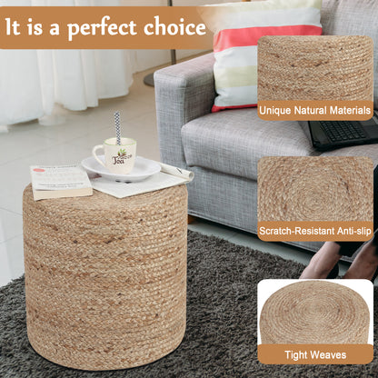 Sandstone Solace Pouf, 16"x16"