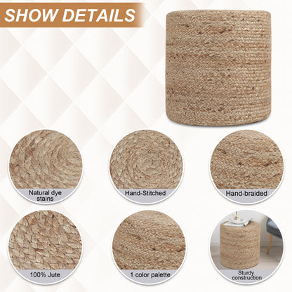 Sandstone Solace Pouf, 16"x16"