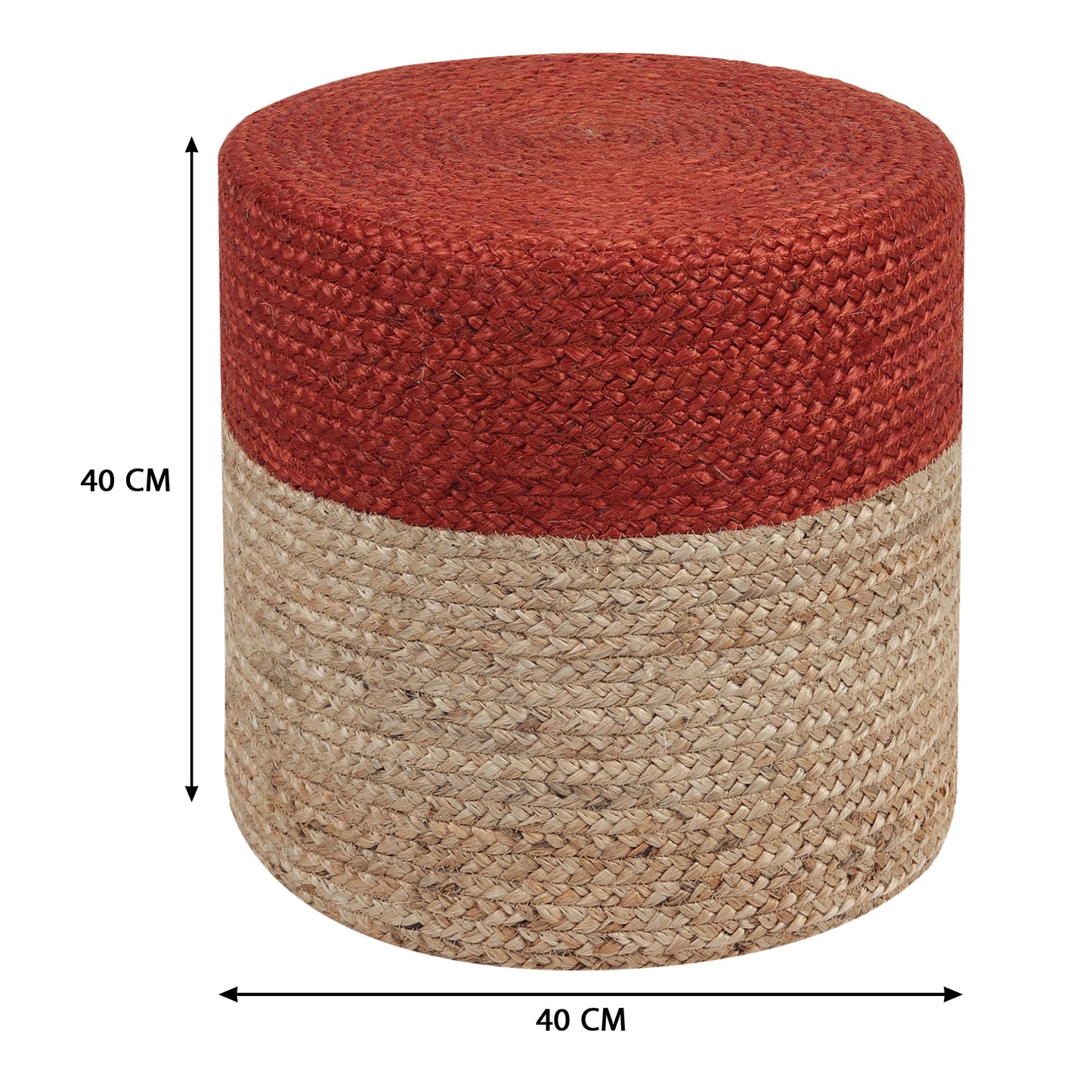 Ruby Radiance Pouf , 16”x16”