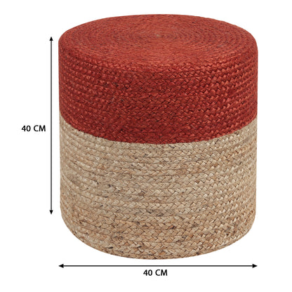 Ruby Radiance Pouf , 16”x16”