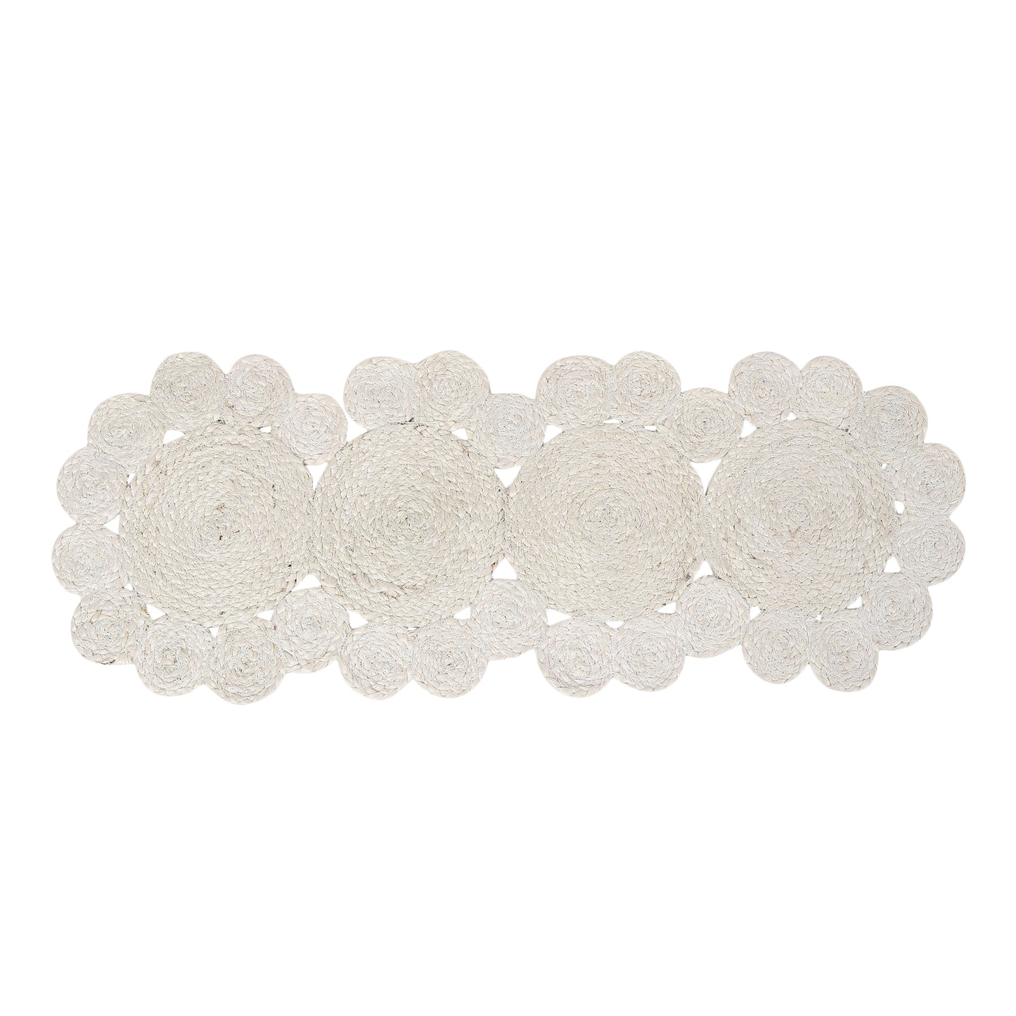 Celestial Lace Table Runner, 37"x14" - Cloud Serenade