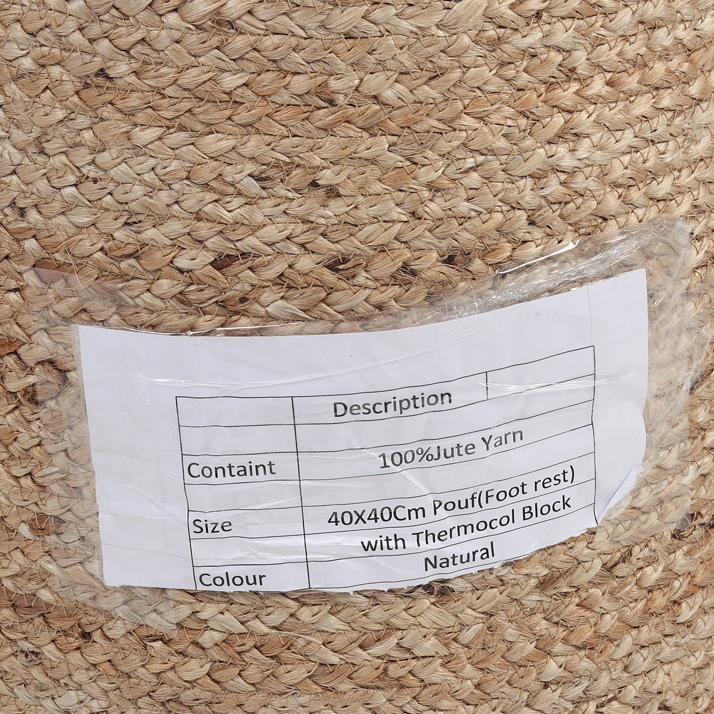 Sandstone Solace Pouf, 16"x16"