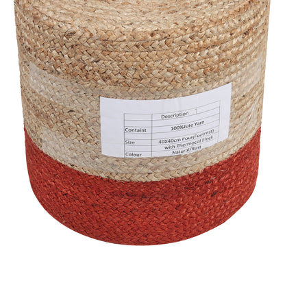 Ruby Radiance Pouf , 16”x16”