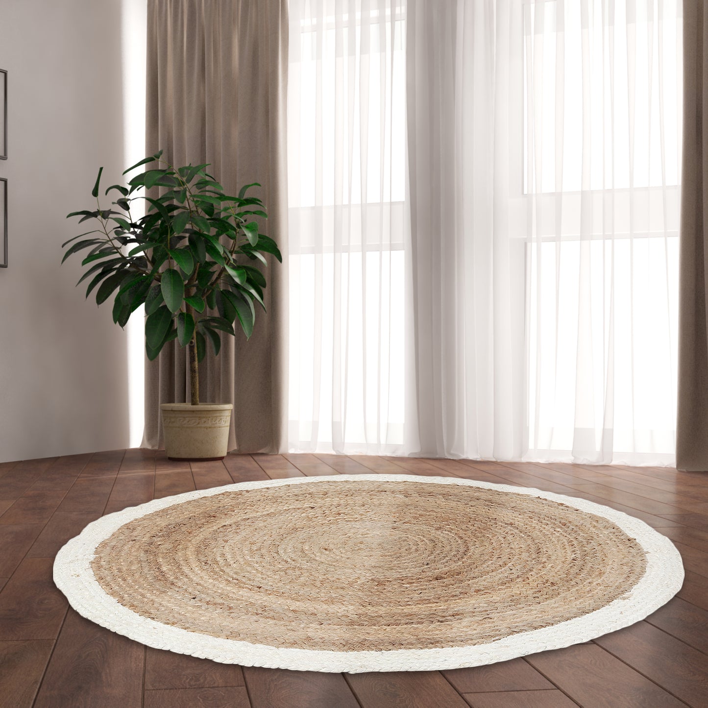 Ivory Halo Rug, 3ft - Natural Nuance