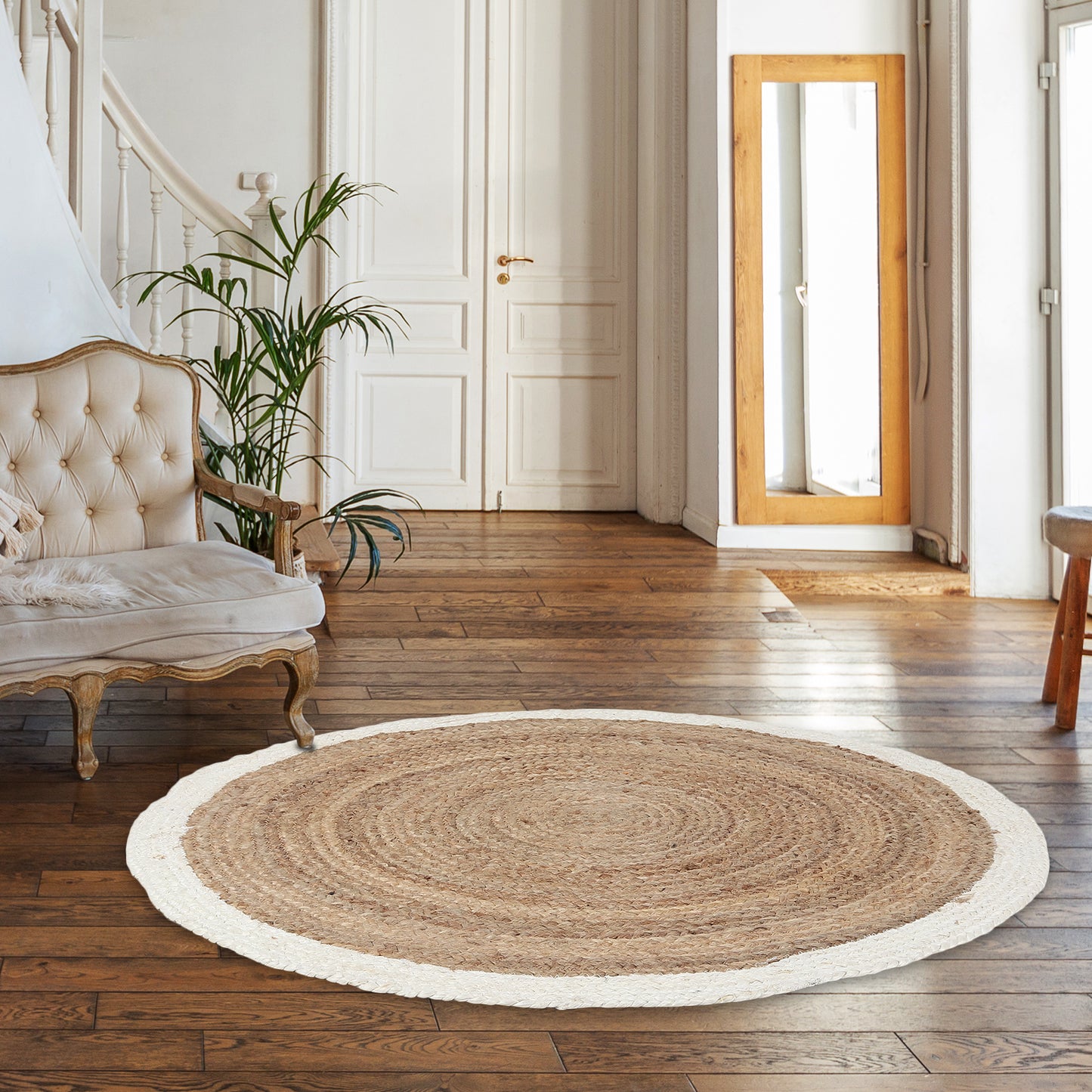 Ivory Halo Rug, 3ft - Natural Nuance