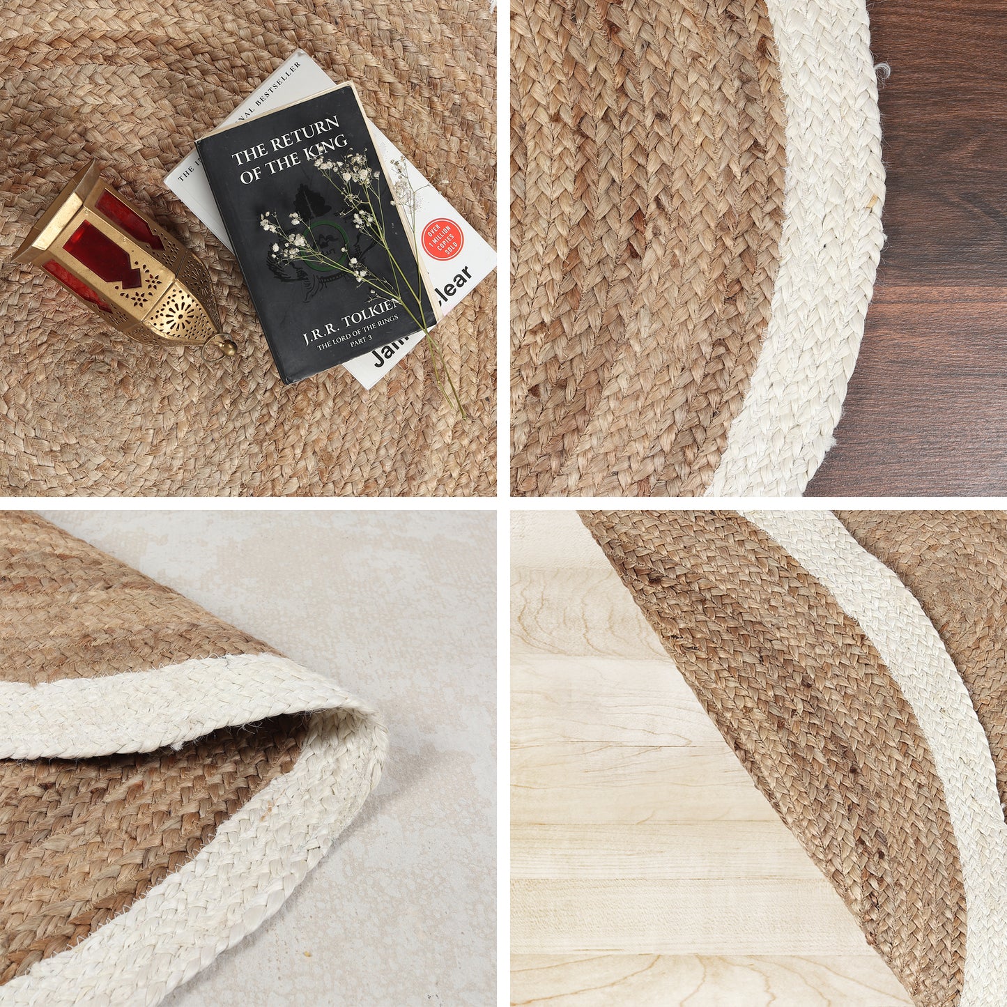 Ivory Halo Rug, 3ft - Natural Nuance