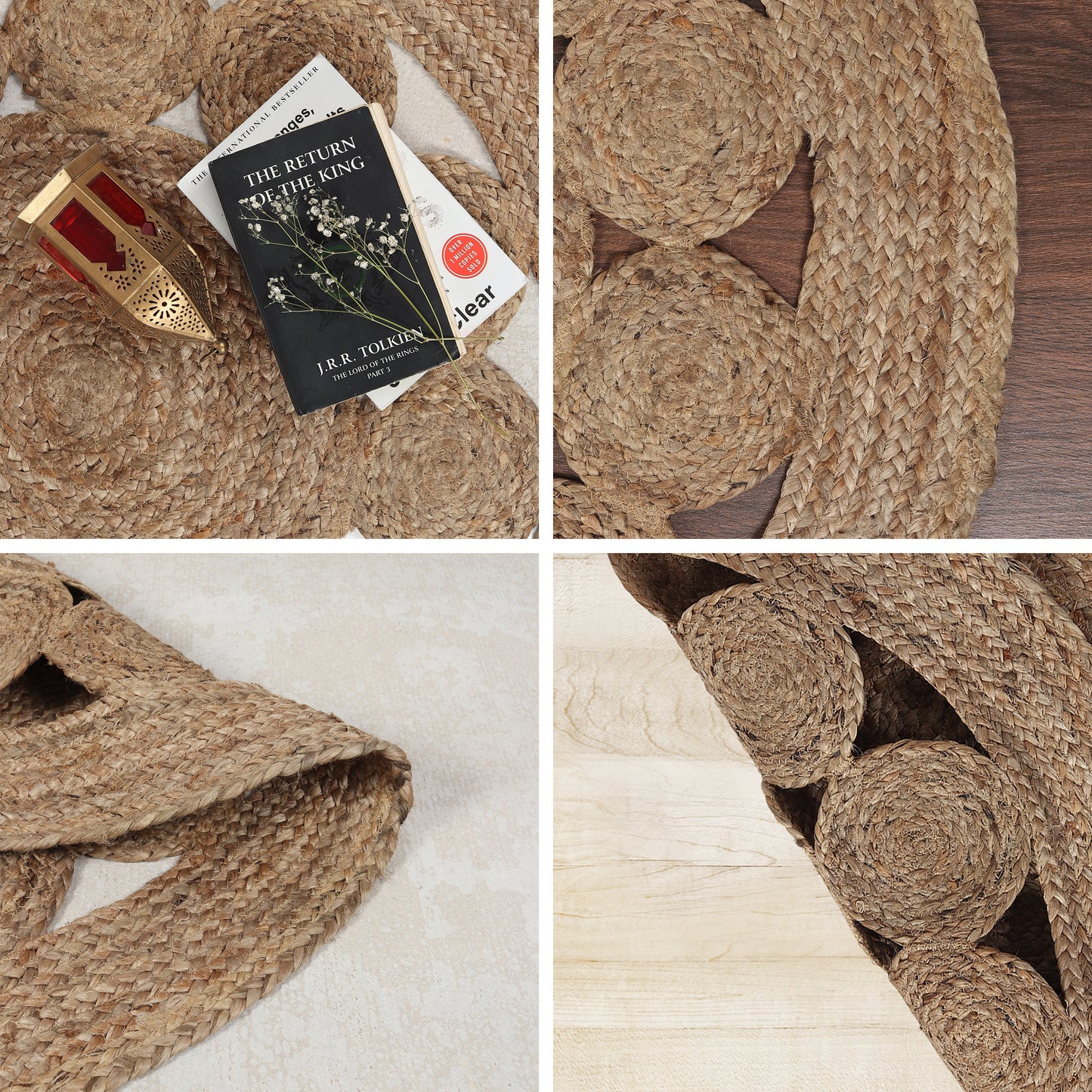 Nature's Mandala Rug, 3ft - Beige Blossom