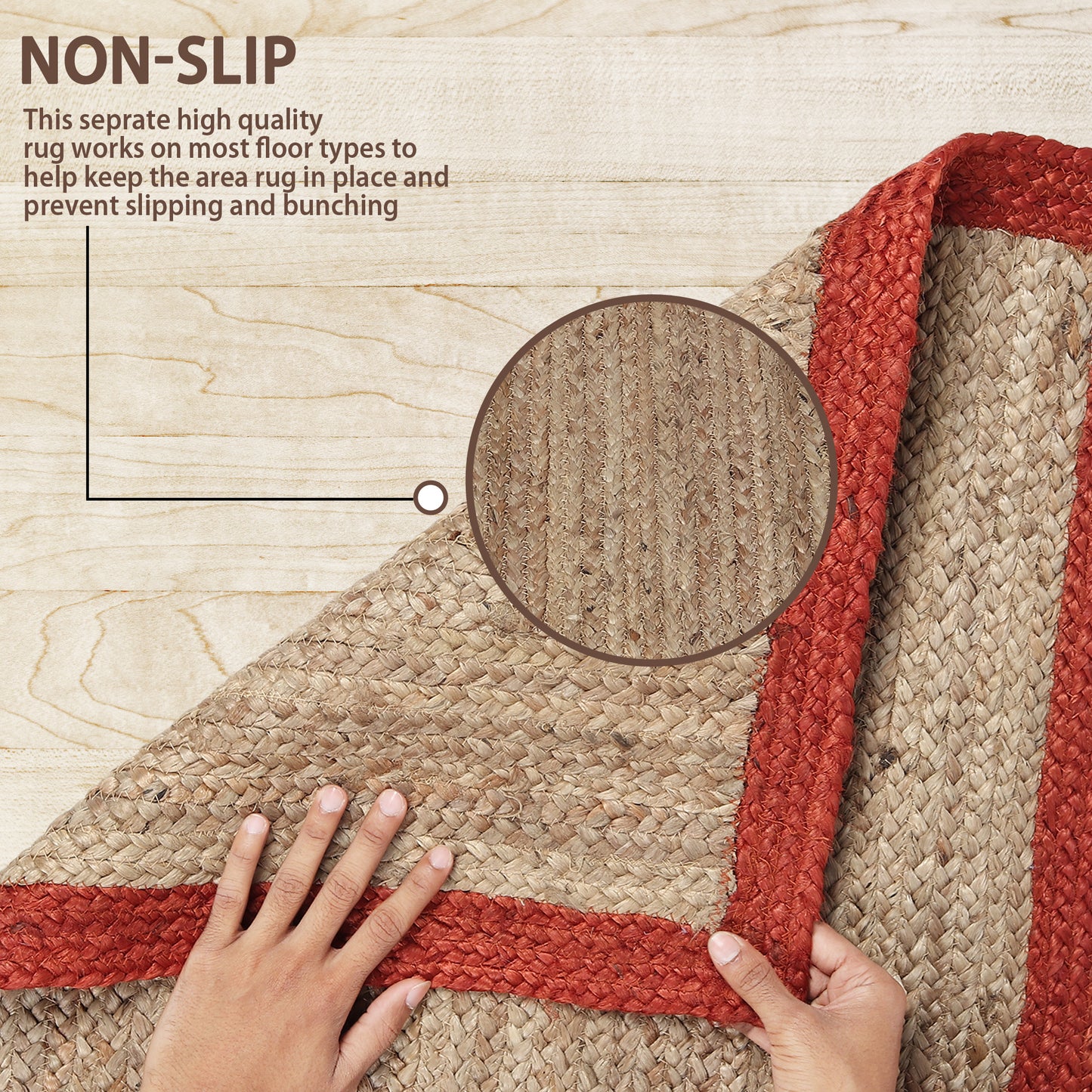 Ruby Rim Rug, 3ft x 2ft - Terra Tactility