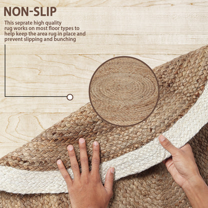 Ivory Halo Rug, 3ft - Natural Nuance