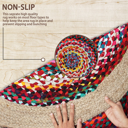 Rangoli Radiance Rug, 3ft - Natural Harmony